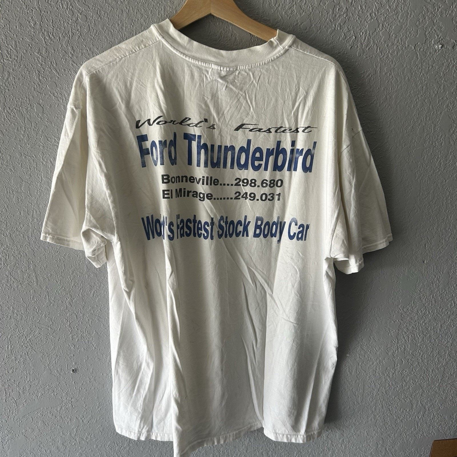 Hanes Vintage Ford Thunderbird Racing Tshirt Men’s XL Race car 90 Size US XL / EU 56 / 4 - 3 Thumbnail