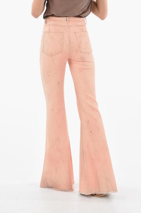 Sportmax Sportmax Fedra Flared High Waist Denim Paint Effect Jeans Size 26" / US 2 / IT 38 - 15 Thumbnail