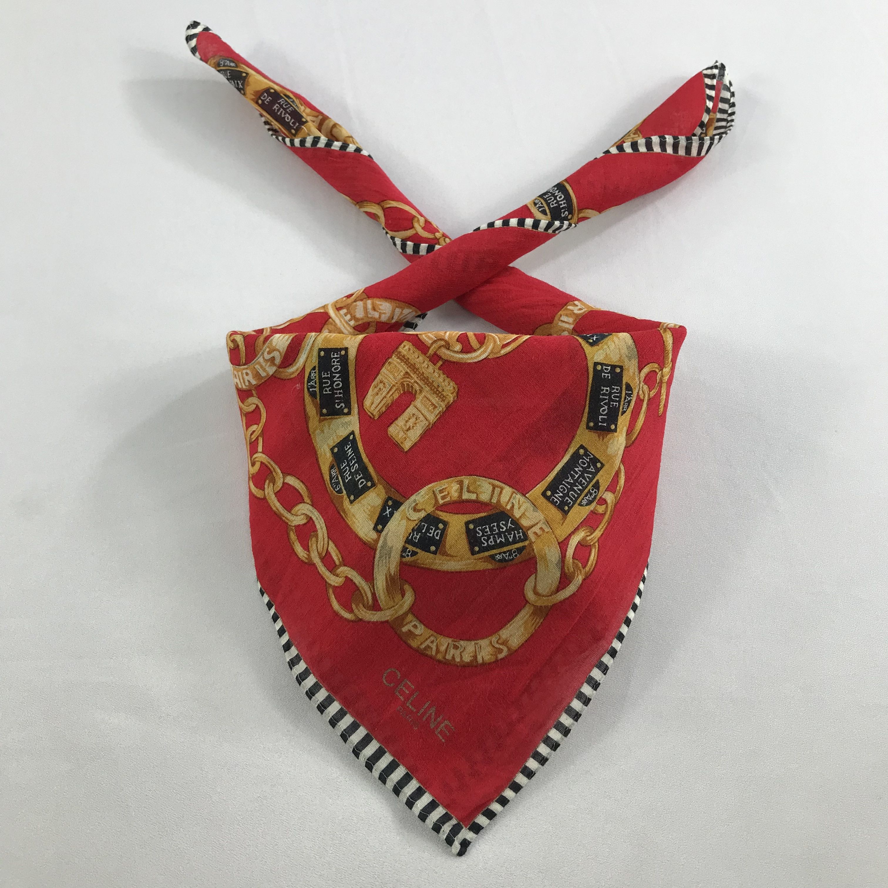 Celine × Vintage Celine Bandana / Handkerchief / Neckerchief - S2634 Size ONE SIZE - 3 Thumbnail