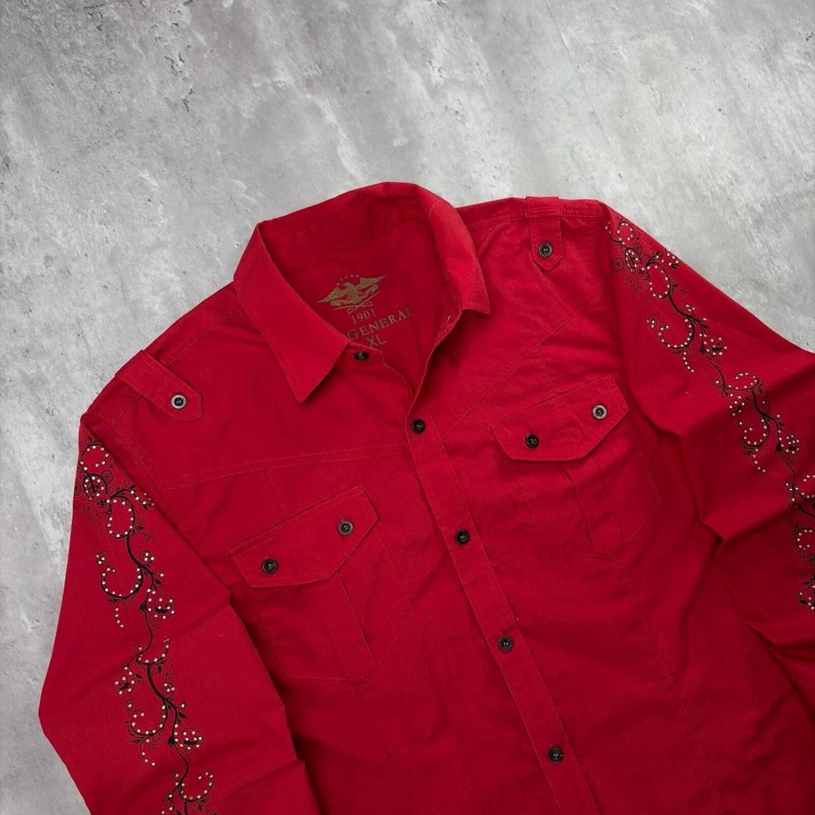 Other Y2K El General Grunge Cross Long Sleeve Button Up Shirt Size US XL / EU 56 / 4 - 5 Thumbnail