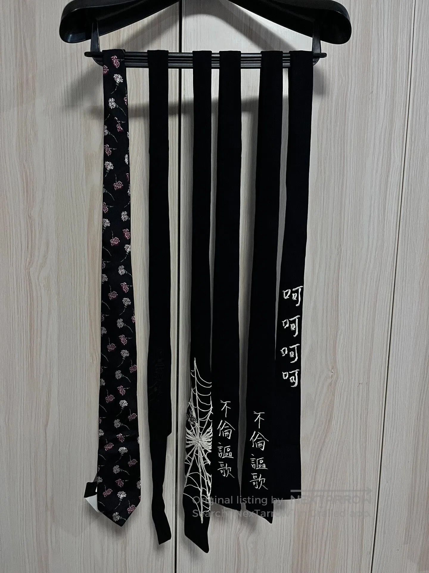 Yohji Yamamoto Yohji Yamamoto Spider Web Embroidered Tie. Size ONE SIZE - 4 Thumbnail