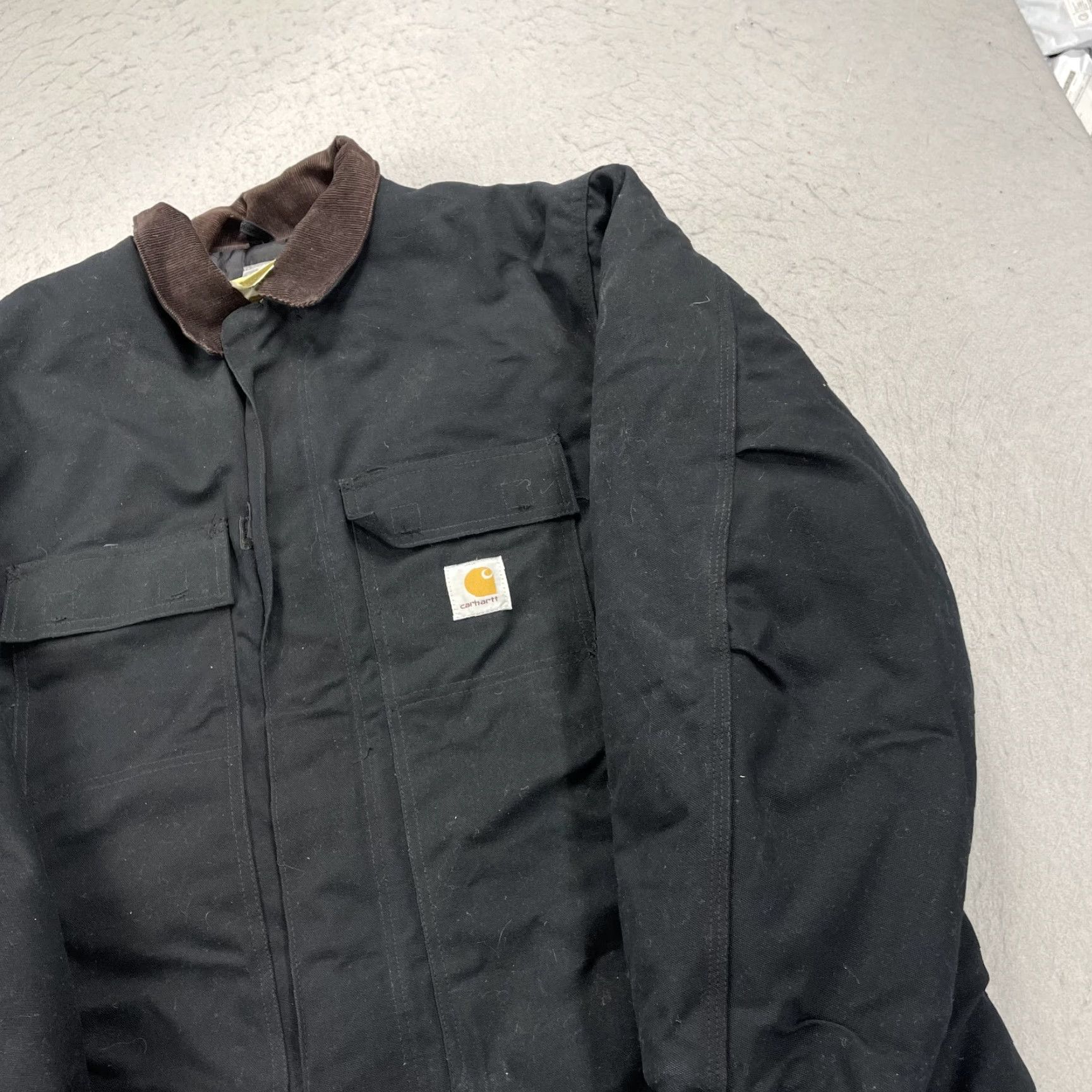 Carhartt VINTAGE Carhartt Jacket Mens 50 Black C03 Duck Traditional Coat Heavyworkwear Quilted Lined Logo USA 1990s Mens Size US M / EU 48-50 / 2 - 3 Thumbnail