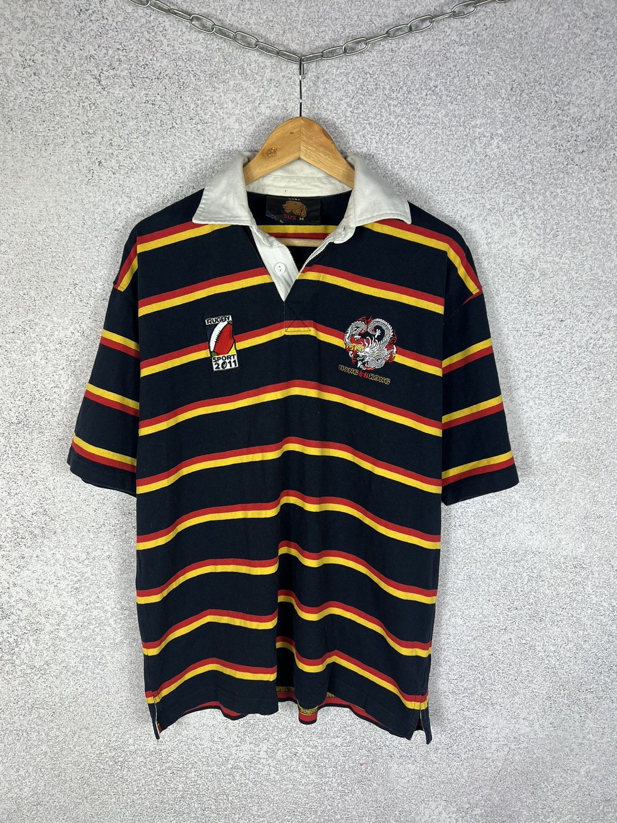 Vintage Rare Vintage Hong Kong Team Rugby Shirt Jersey Size US M / EU 48-50 / 2 - 1 Thumbnail