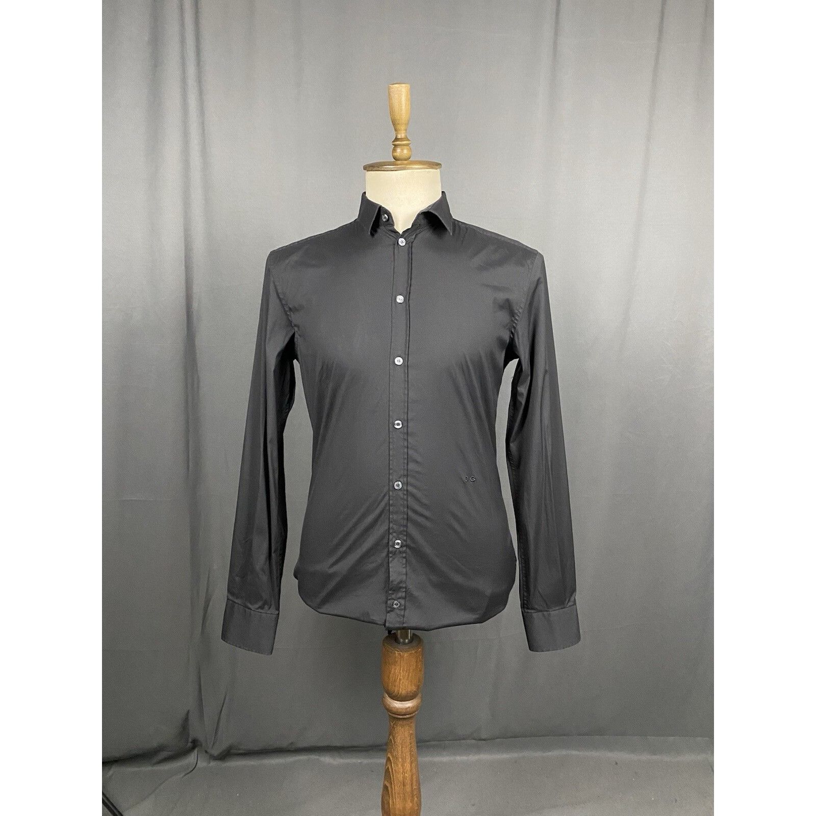 Dolce & Gabbana Dolce&Gabbana Brad Line Men's Black Longsleeve Dress Shirt Size US M / EU 48-50 / 2 - 3 Thumbnail