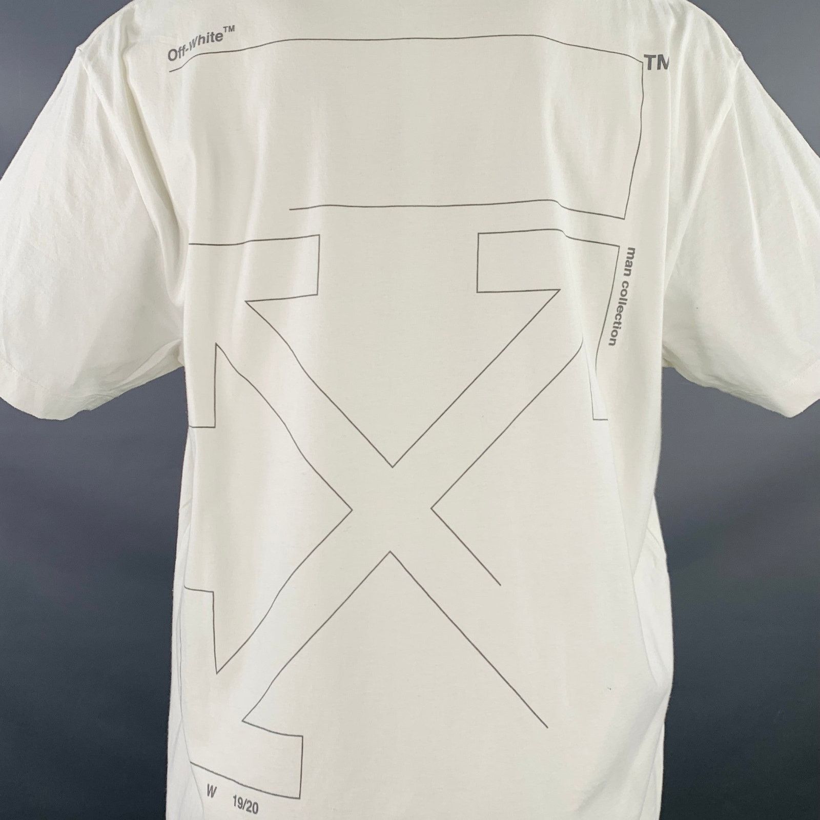 Off-White Size XS White Black Logo Cotton Crew-Neck T-shirt Size US XS / EU 42 / 0 - 5 Thumbnail