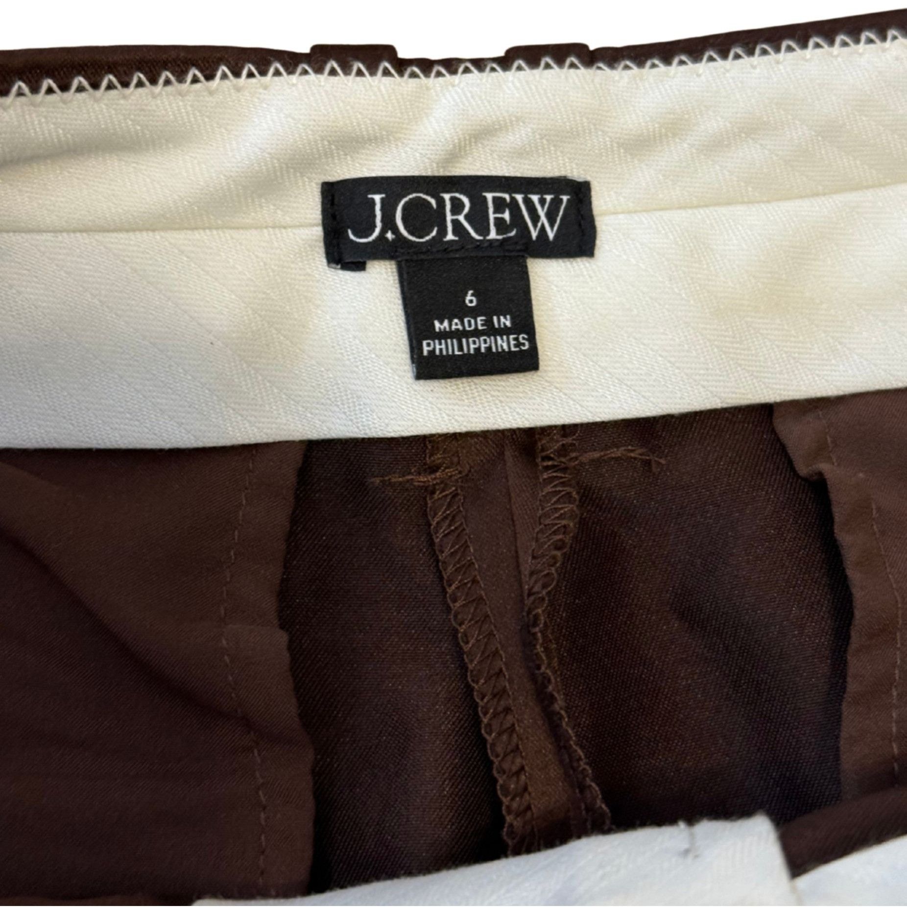J.Crew J. CREW Wide-leg pleated pant duchesse satin Brown $198 EUC Size 28" / US 6 / IT 42 - 6 Thumbnail
