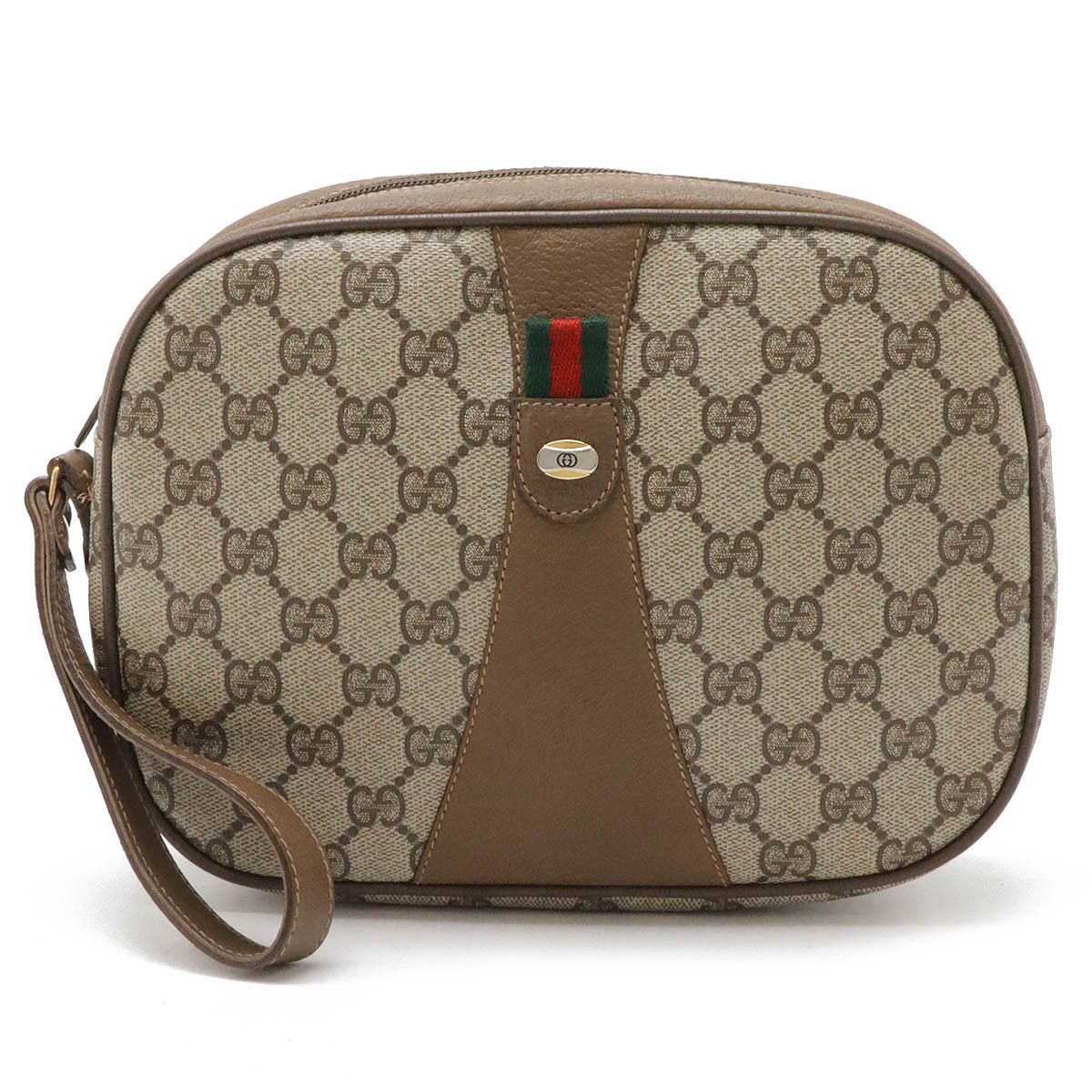 Gucci Gucci Gucci GG Plus PVC Leather Clutch Bag Canvas Clutch Bag in Great Condition Size ONE SIZE - 1 Thumbnail