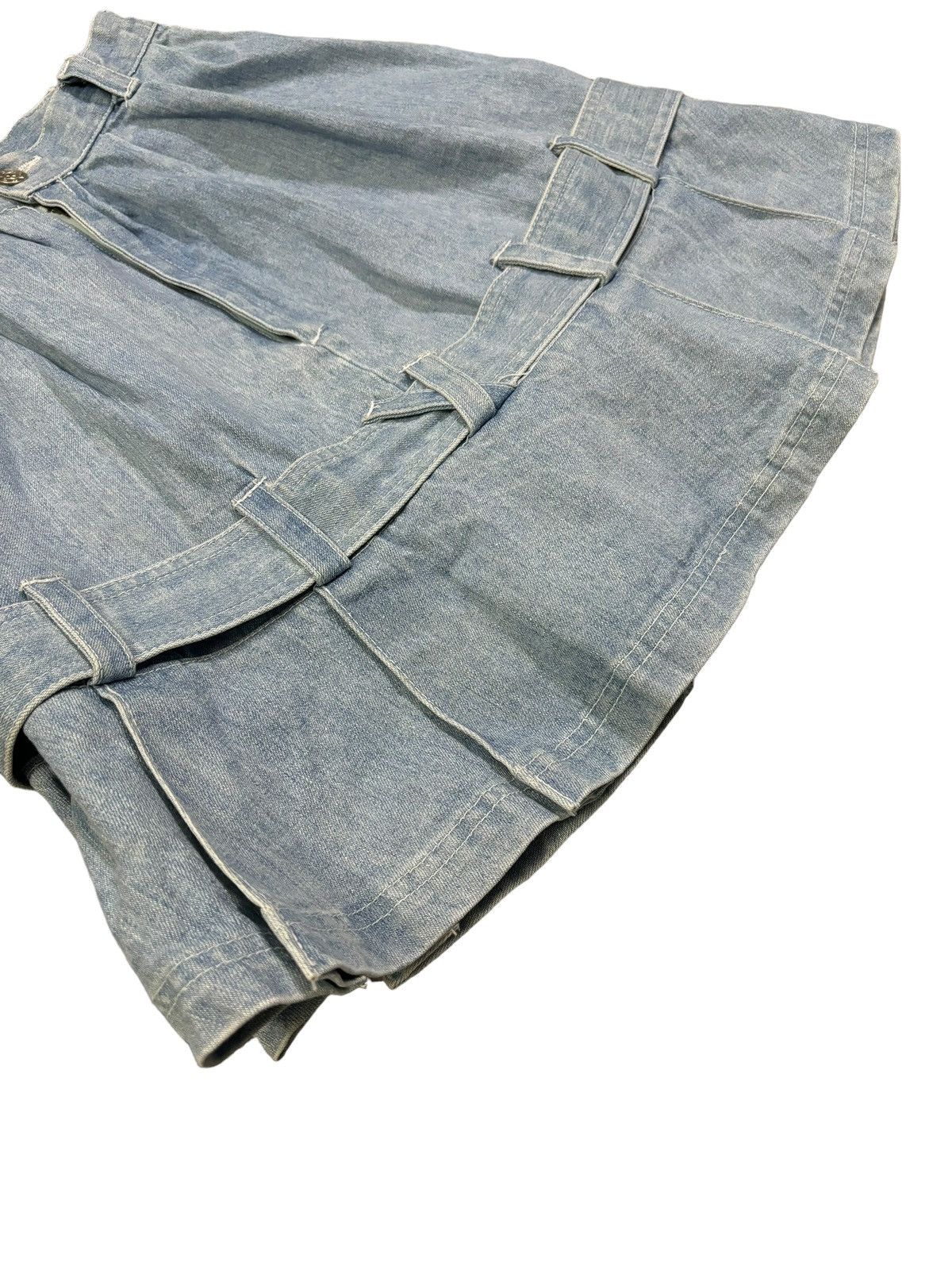 Hysteric Glamour Vintage Japanese Brand Wash Flare Pleated Denim Mini Skirt Size 24" / US 00 / IT 34 - 11 Thumbnail