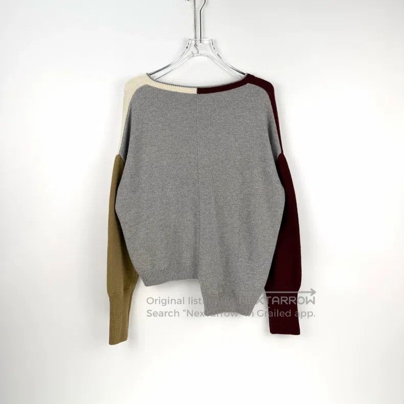 Loewe Loewe Red, grey, and brown embroidered logo irregular wool Size M / US 6-8 / IT 42-44 - 4 Thumbnail