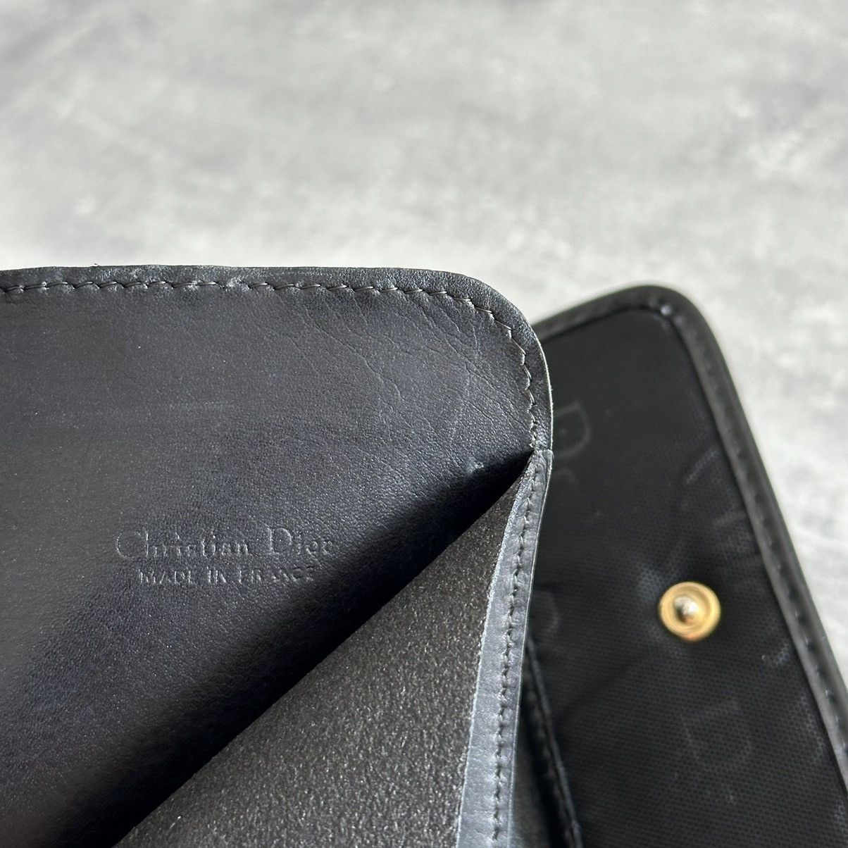 Christian Dior Monsieur Dior Wallet Black Canvas Leather Vintage from 1980’ Size ONE SIZE - 5 Thumbnail