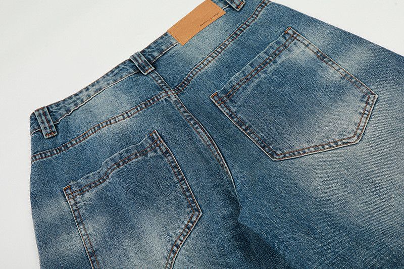 Jean American retro washed whiskered scimitar jeans for men Size US 32 / EU 48 - 5 Thumbnail