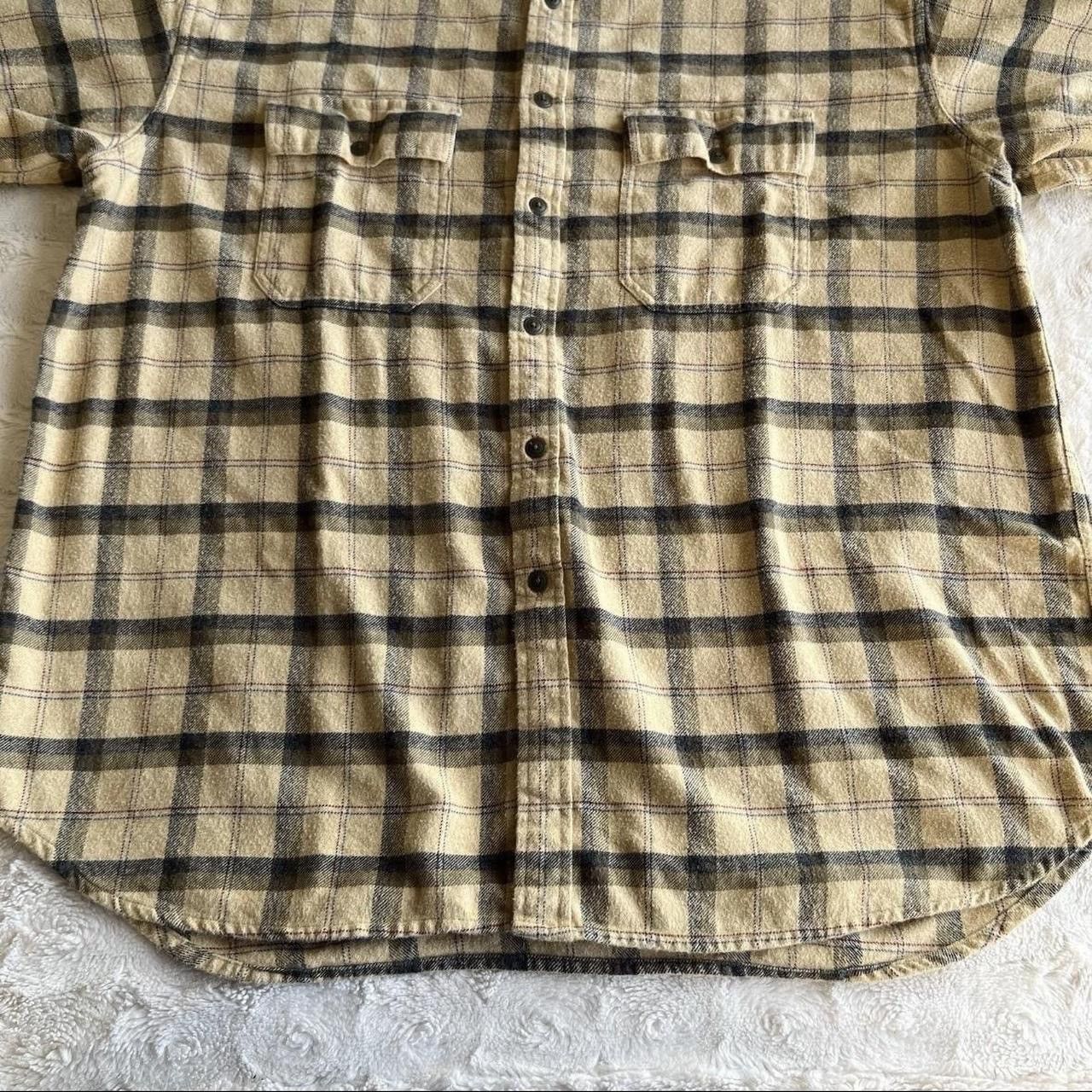 Izod Vintage Izod Flannel Shirt Mens XL Yellow Madras Check Flap Size US XL / EU 56 / 4 - 4 Thumbnail