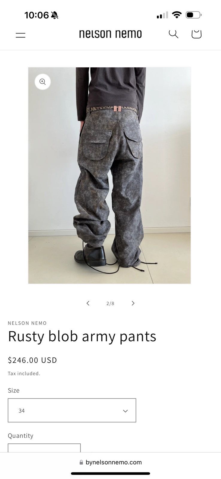Handmade Nelson Nemo Rusty Blob Army Pants Size US 34 / EU 50 - 5 Thumbnail