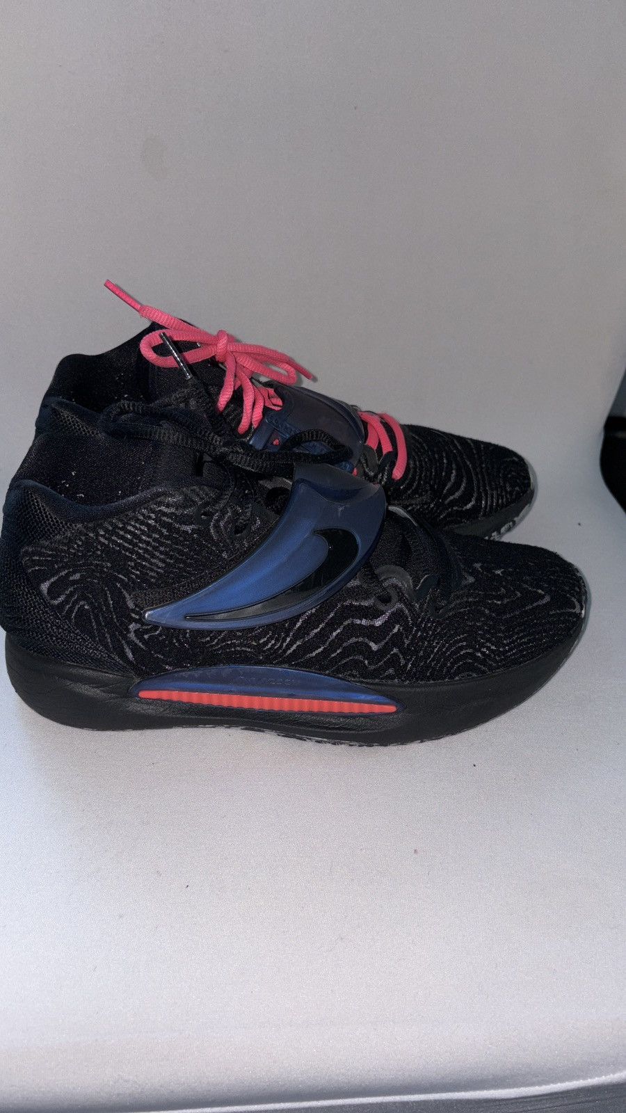Nike Kd 14 Black Laser Crimson Size US 7 / EU 40 - 2 Thumbnail