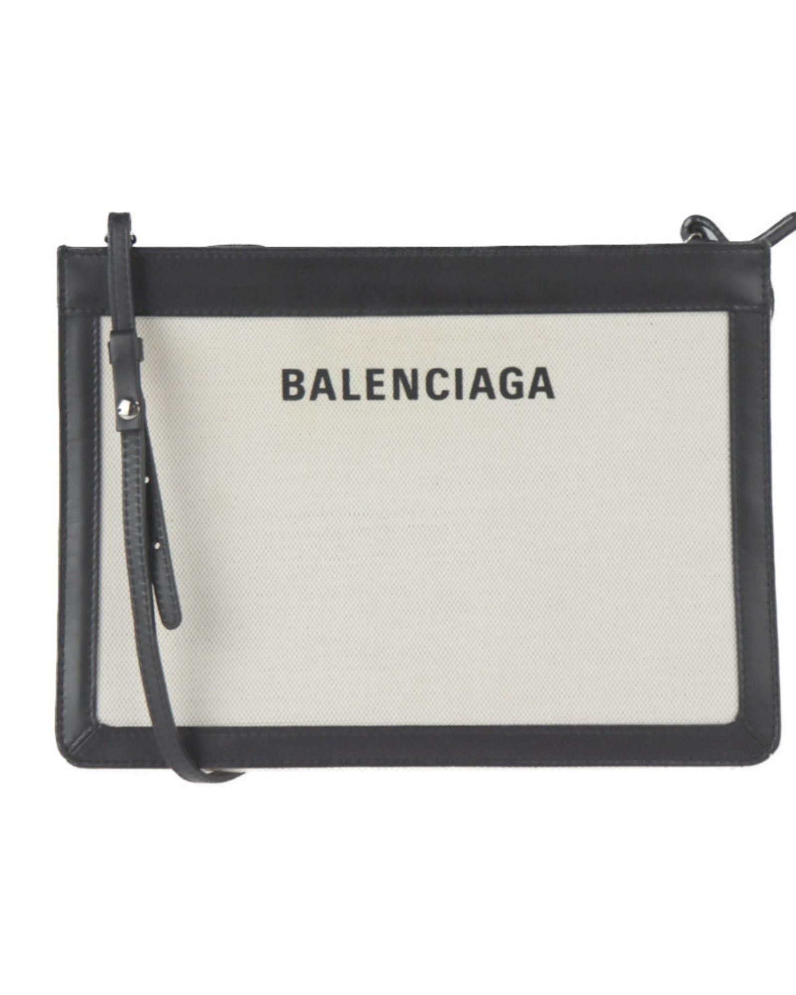 image of Navy Pochette By Balenciaga - Versatile And Elegant Clutch Bag in Black, Women's