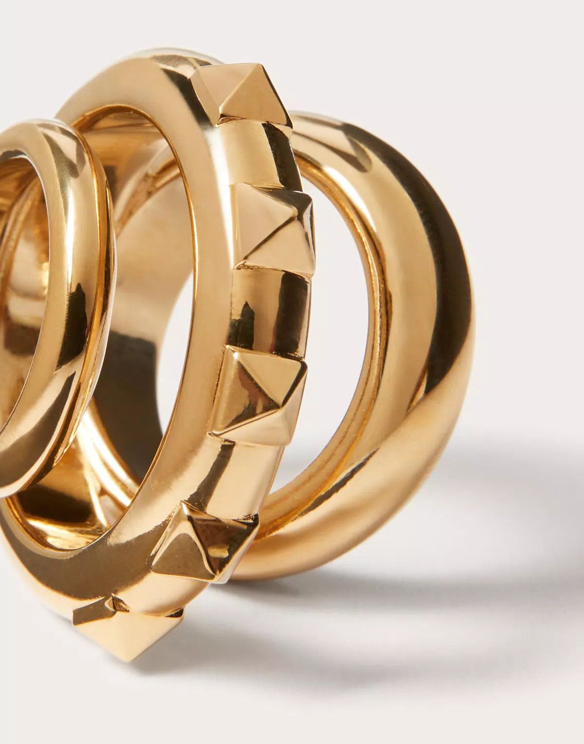 Valentino oc11z0725 Size:15/ Rockstud Metal Ring in Golden Size ONE SIZE - 2 Thumbnail