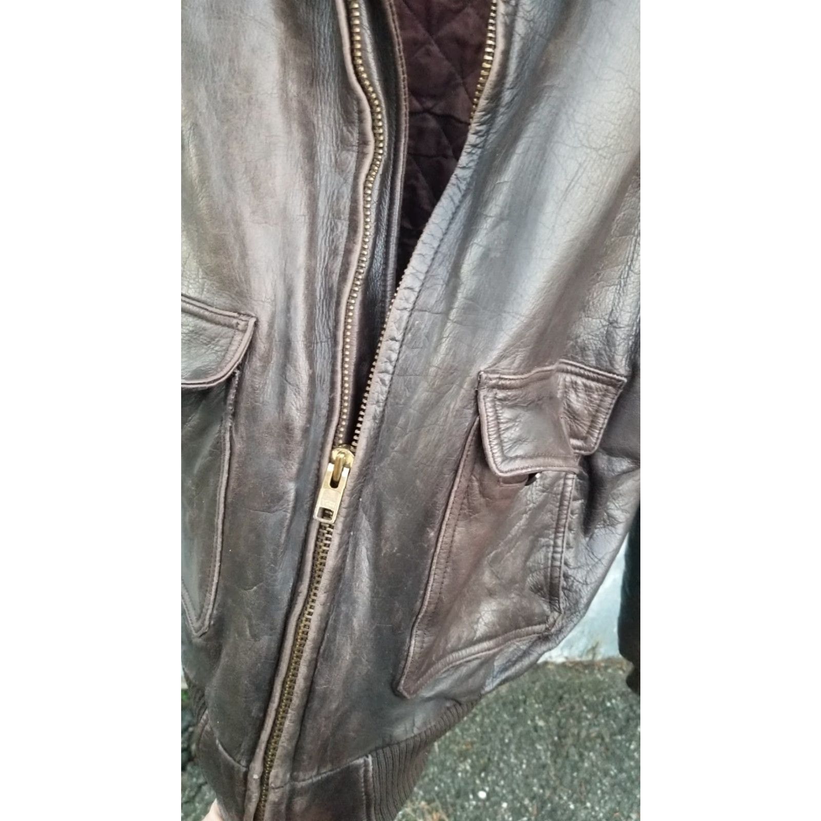 Vintage VINTAGE Lakeland Leather Flight Jacket Size 46 Mens Leather Flight Jacket 46 Brown Size US S / EU 44-46 / 1 - 6 Thumbnail