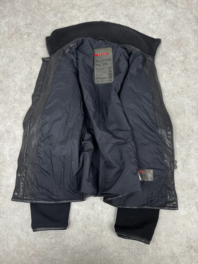 Prada 2000s Prada Hybrid Premium Biker Leather Jacket Size US M / EU 48-50 / 2 - 8 Thumbnail