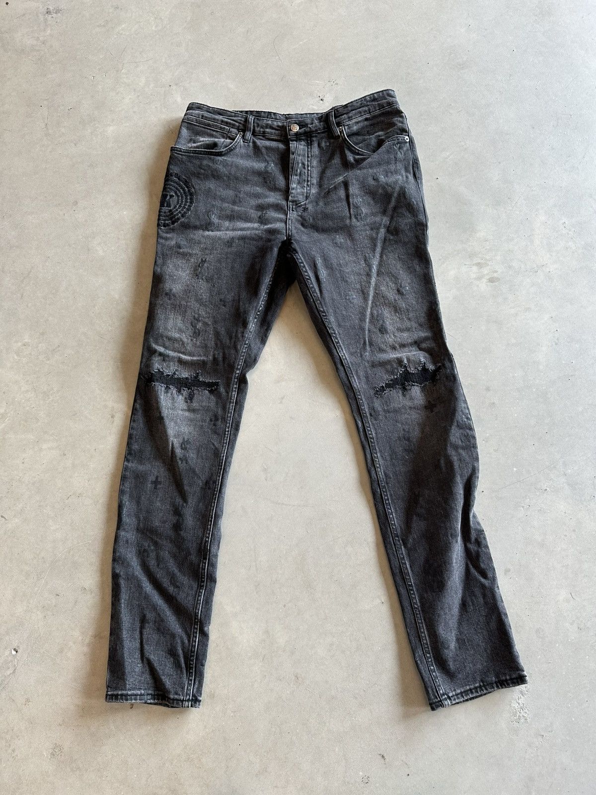 Ksubi Ksubi Circle Stictched K Logo Black Size US 40 / EU 56 - 1 Thumbnail