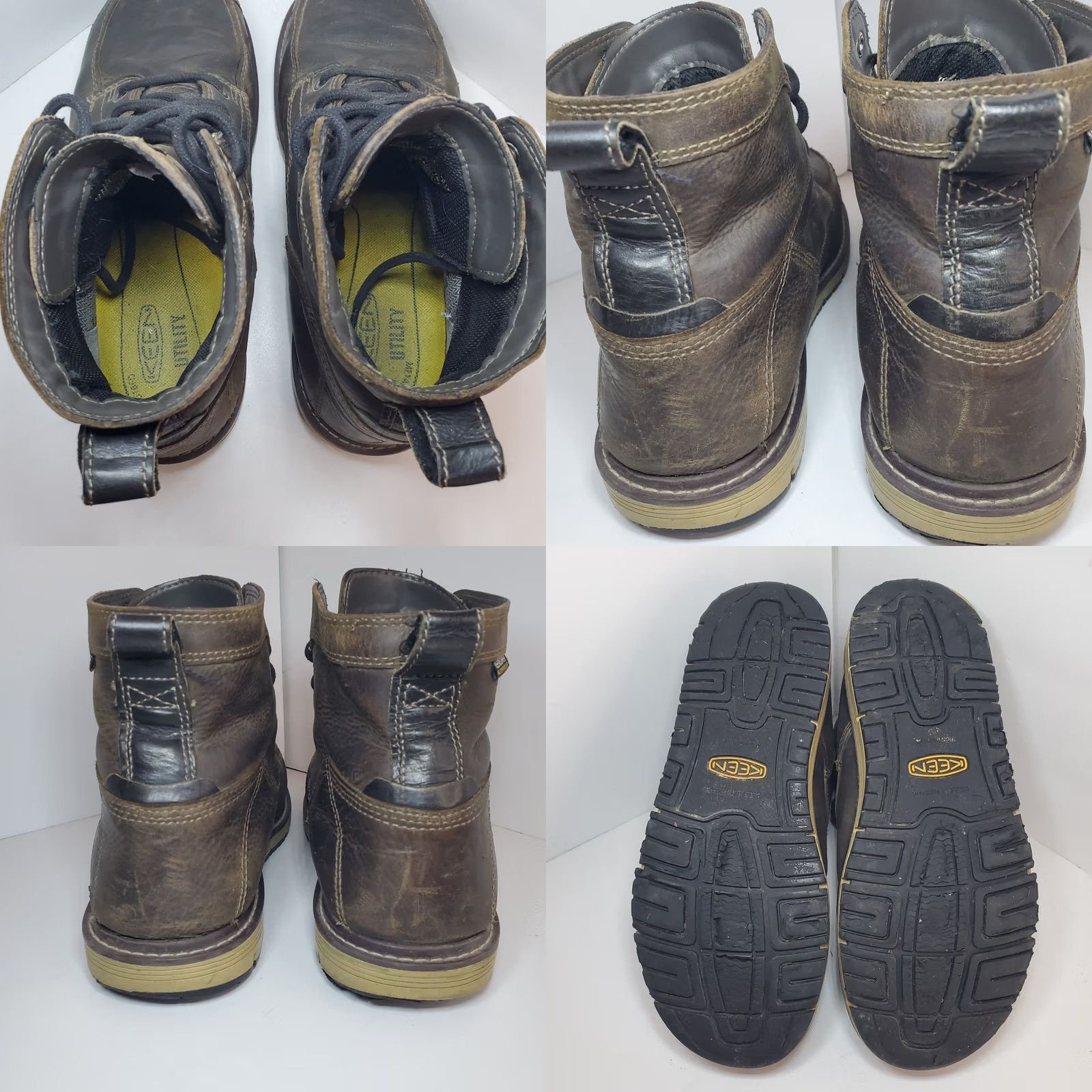 KEEN KEEN Mens San Jose 6" WP Work Boots ALUMINUM TOE Brown Lace Up Leather Rubber Waterproof Size US8.5 Size US 9 / EU 42 - 8 Thumbnail