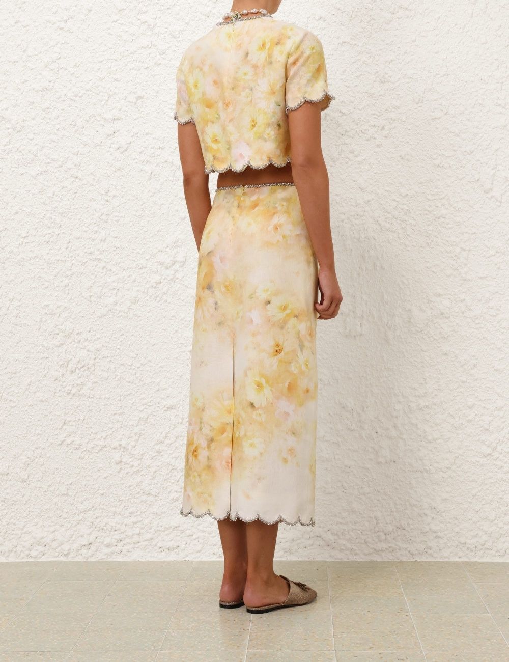 Zimmermann o1w1db10925 Crush Scalloped Top in Multicolor Size M / US 6-8 / IT 42-44 - 3 Thumbnail