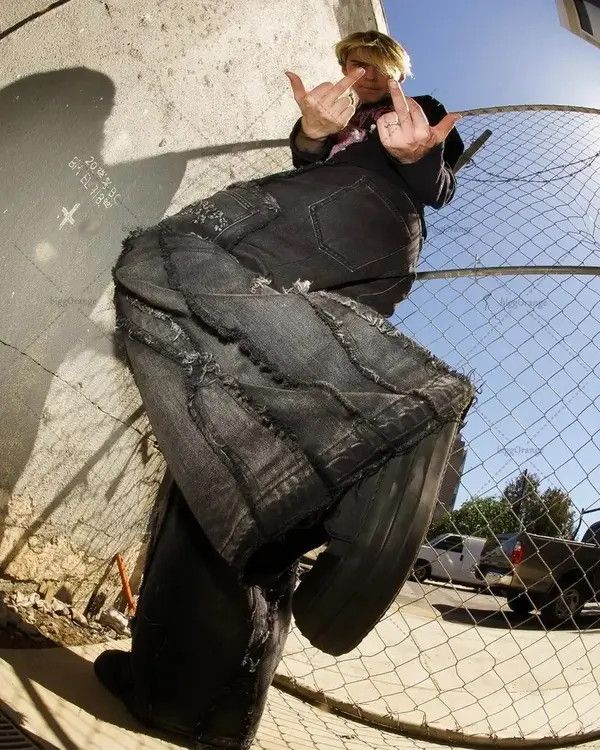 Punk Y2k Streetwear Loose Wash Jeans