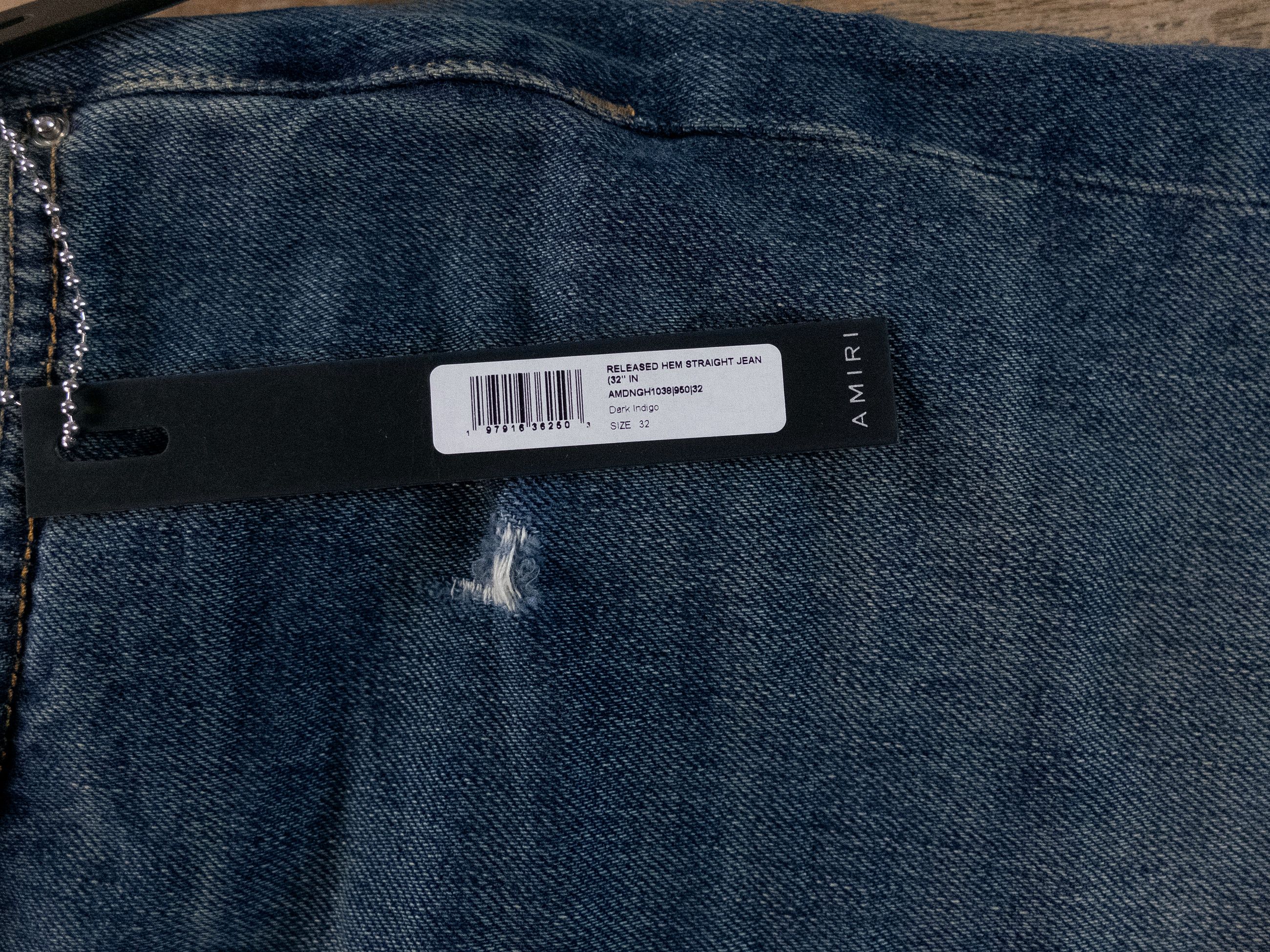 Amiri AMIRI dark blue released hem straight jeans Size 32 Size US 32 / EU 48 - 6 Thumbnail