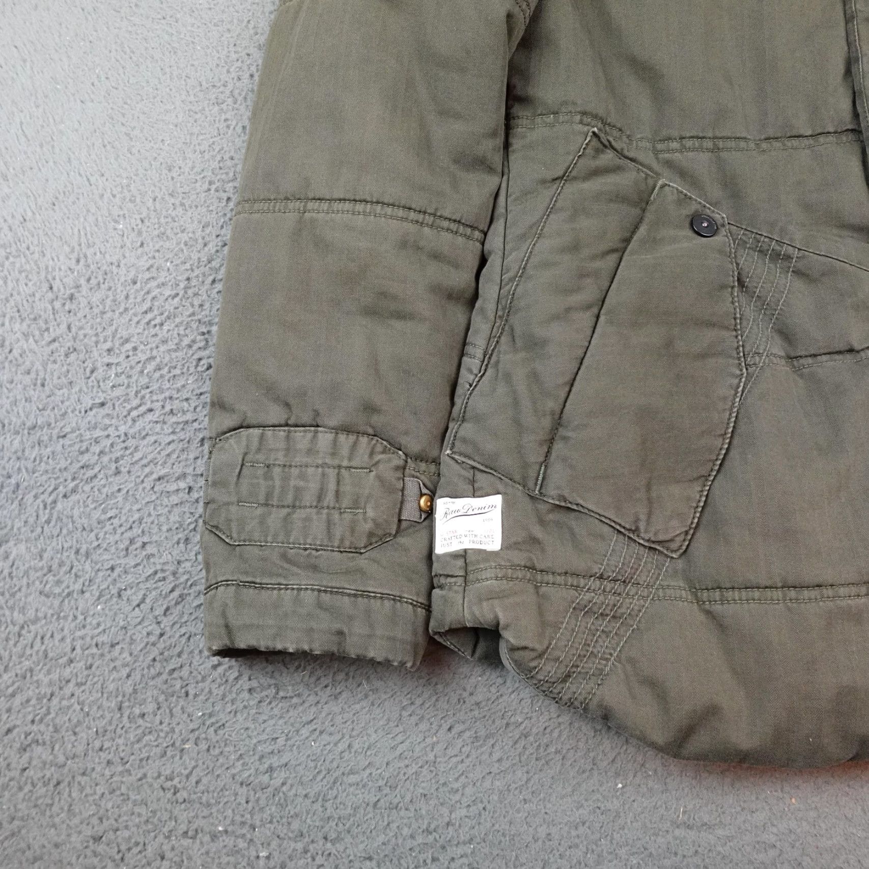 Vintage G Star Raw Denim 3301 Jacket Womens Medium Green Canvas Quilted Puffer Insulated Size M / US 6-8 / IT 42-44 - 3 Thumbnail