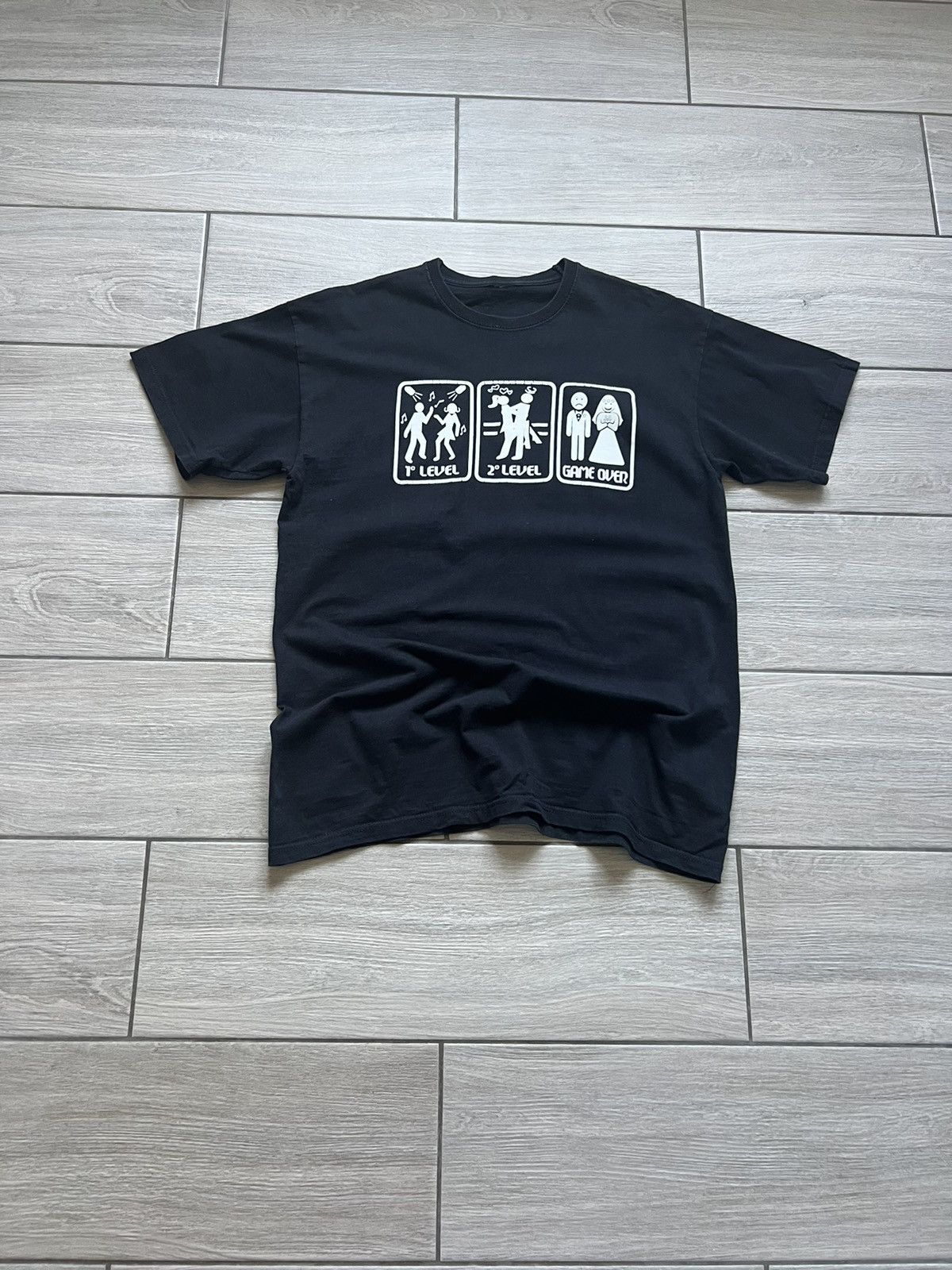 Band Tees Vintage Gamer Levels Tee – Game Over Funny Graphic Shirt Size US S / EU 44-46 / 1 - 4 Thumbnail
