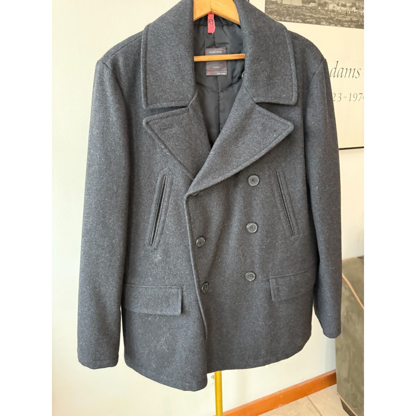 Gap GAP Gray Wool Peacoat Womens M Double Breasted Coat Classic Size XL / US 12-14 / IT 48-50 - 3 Thumbnail