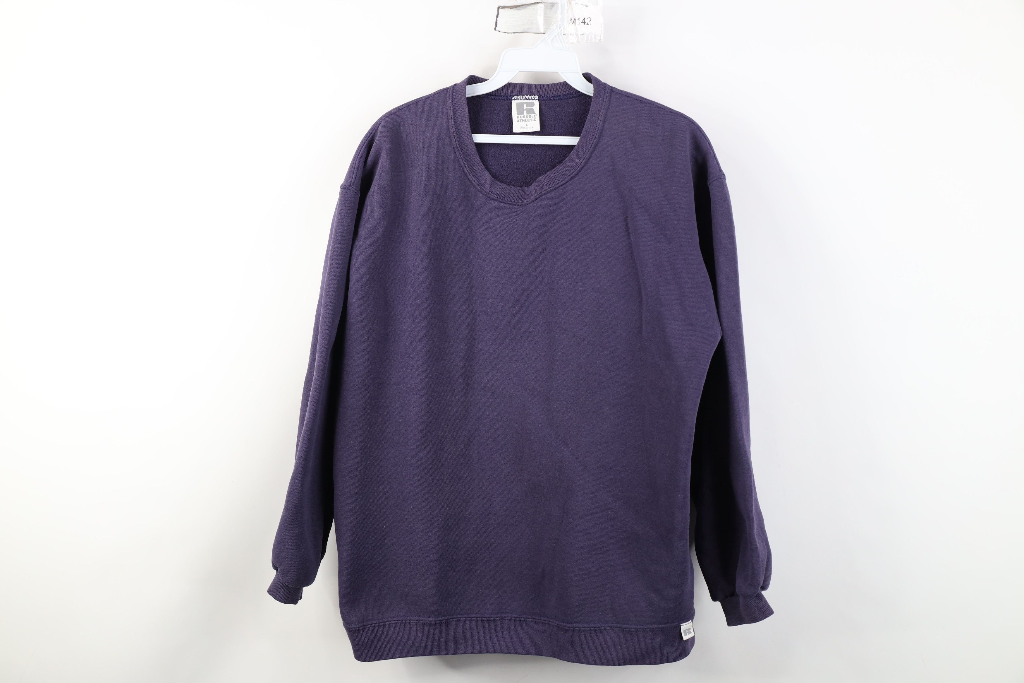Vintage 90s Russell Athletic Crewneck Sweatshirt Purple USA