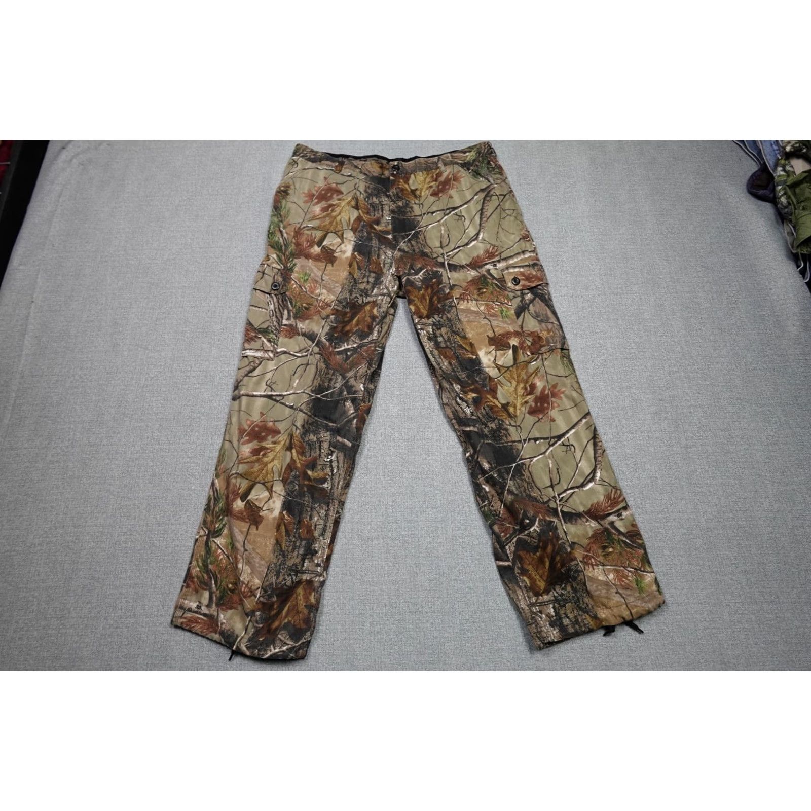 AMO VINTAGE Camo Pants Men XL Brown Woodland Lightweight Straight 5-Pocket Cargo Workwear Chino Size XL Mens Size US 36 / EU 52 - 2 Thumbnail