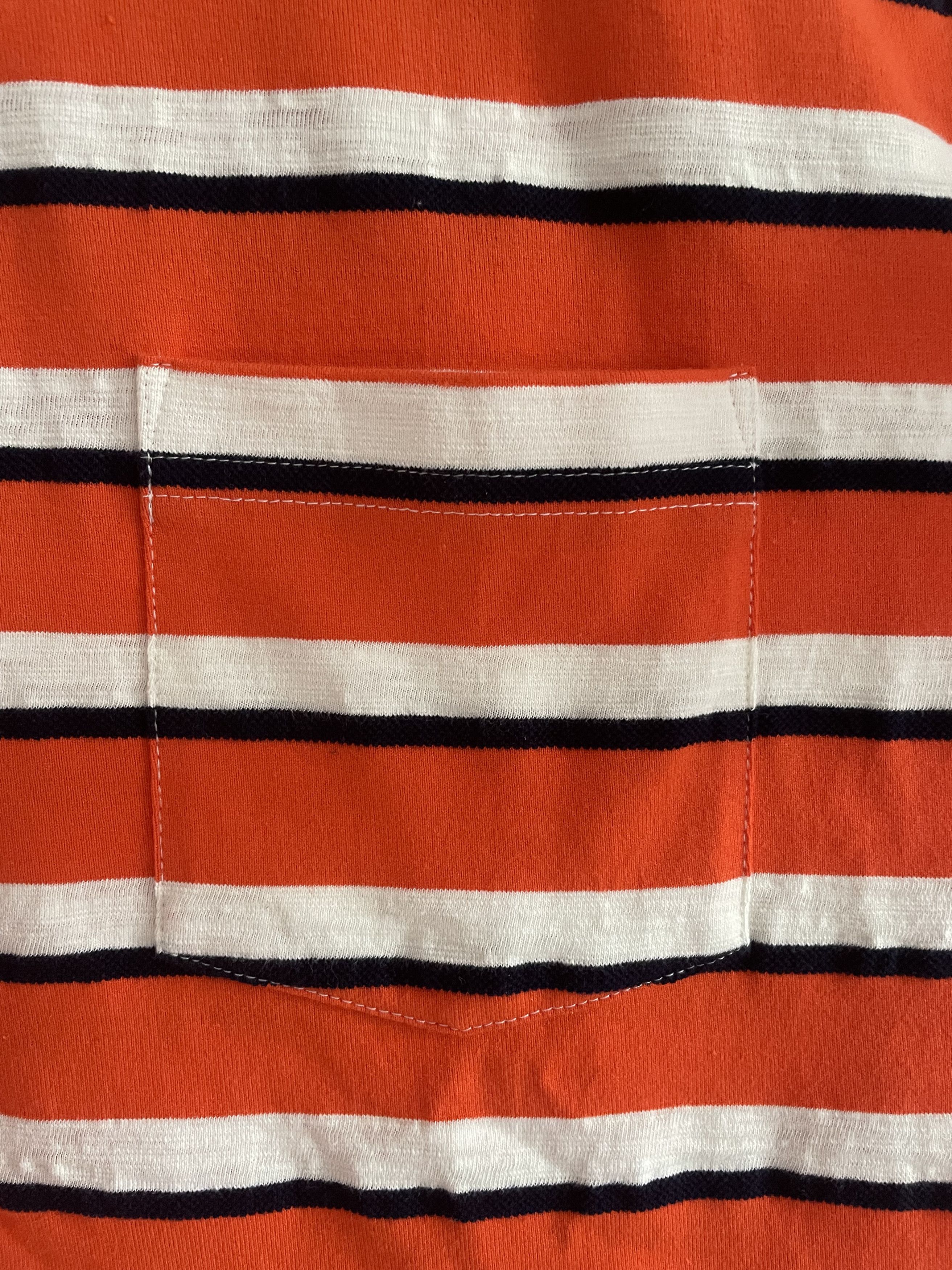 Beams Plus × Sperry BEAMS PLUS X SPERRY Pocket Tee Stripe - BP Orange Size US L / EU 52-54 / 3 - 3 Thumbnail