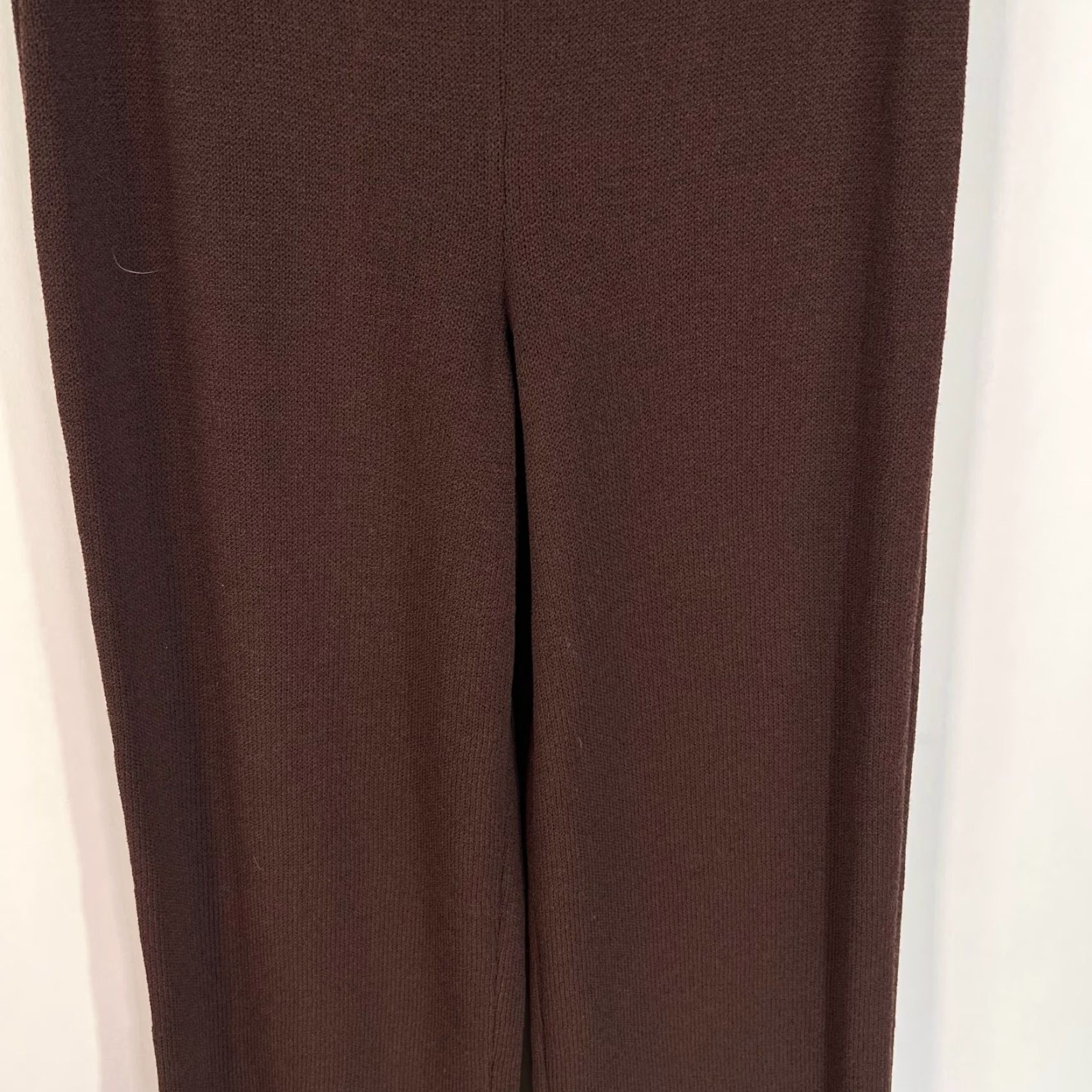 Vintage VINTAGE Marie Gray Wide Leg Pants Womens Size 4 Brown Stretch Knit 80s Size 27" / US 4 / IT 40 - 3 Thumbnail