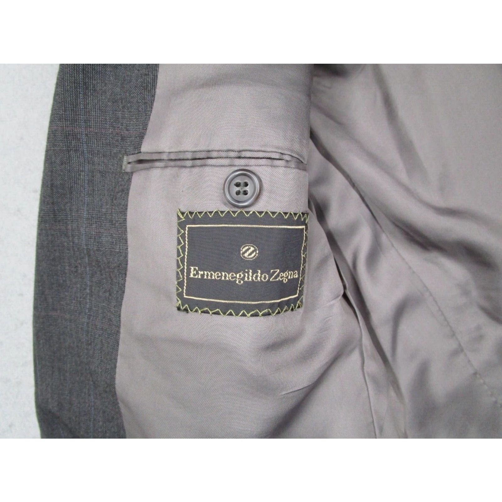 Ermenegildo Zegna Ermenegildo Zegna Men's Gray Check Wool Blazer 40 Regular Classic Fit Italy Size 40R - 3 Thumbnail