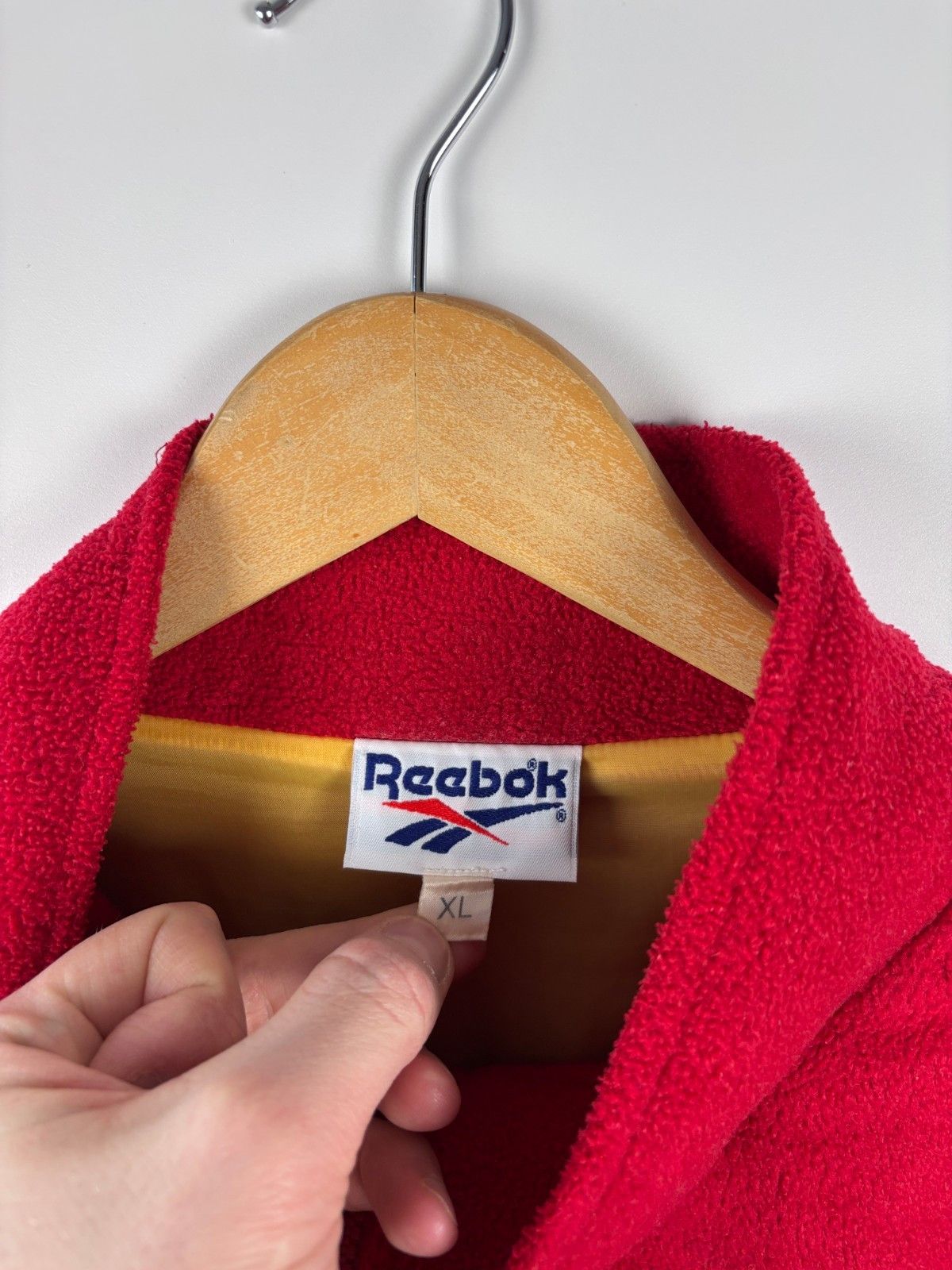Reebok Vintage Reebok Fleece Sweater 1/2 Zip Pullover Red Mens XL Size US XL / EU 56 / 4 - 4 Thumbnail