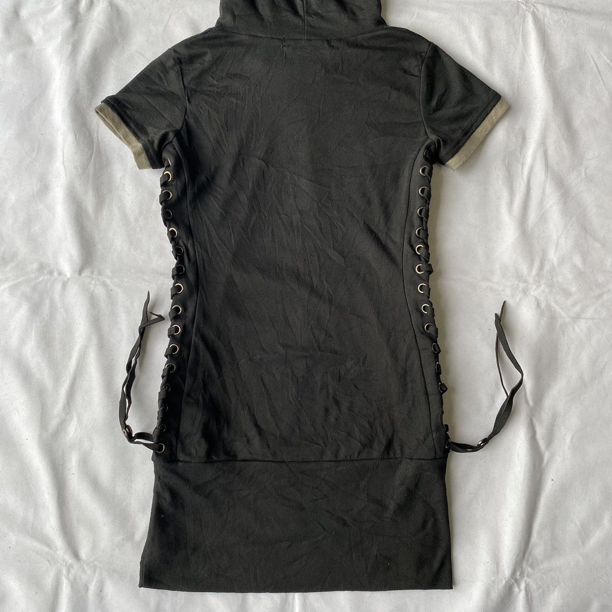 If Six Was Nine × Japanese Brand × Le Grande Bleu (L.G.B.) Japanese Hooded Mini Dress Lace Up Punk Gothic L.G.B Style Size M / US 6-8 / IT 42-44 - 17 Thumbnail