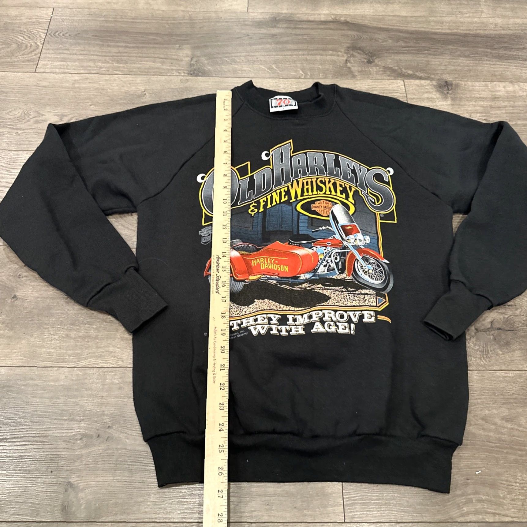 Harley Davidson VINTAGE Harley-Davidson Sweatshirt Shirt Mens L Black 1988 Whiskey Graphic Print Motorcycle Crewneck Size US L / EU 52-54 / 3 - 4 Thumbnail