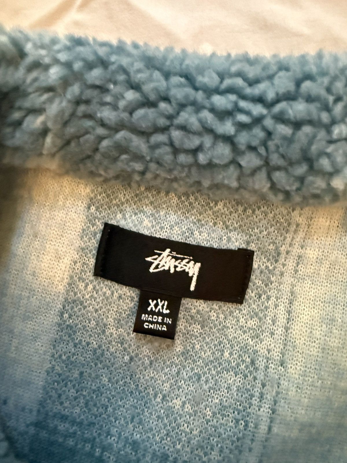 Stussy Stussy Shadow Plaid Zip Sherpa ‘Light Blue’ Size US XXL / EU 58 / 5 - 3 Thumbnail