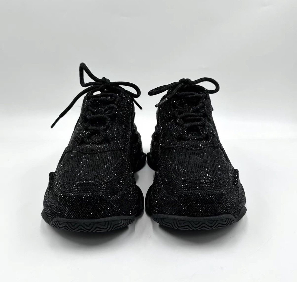 Balenciaga Balenciaga Triple S Black Full Crystal Dad Sneakers K12 Size US 7.5 / IT 37.5 - 2 Thumbnail