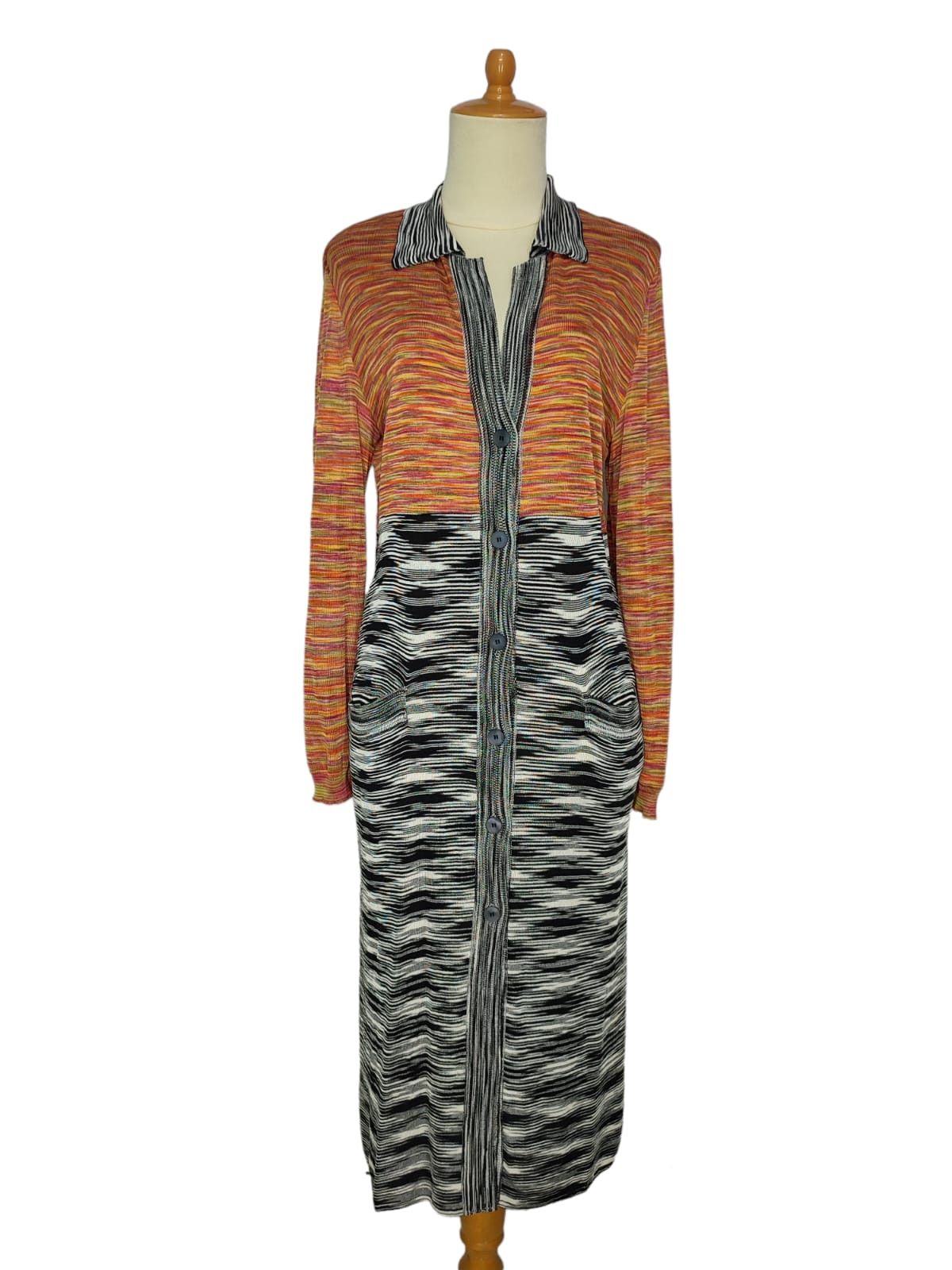 Designer × Missoni × Vintage 💥Vintage Missoni Long Cardigan Size M / US 6-8 / IT 42-44 - 1 Thumbnail