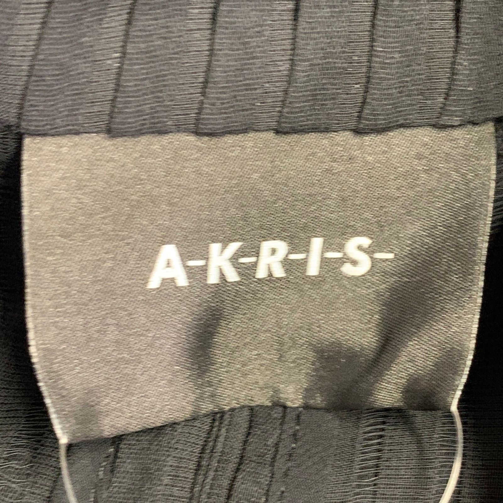 Akris AKRIS Black Polyester Textured Stripe Notch Lapel Blazer Size L / US 10 / IT 46 - 5 Thumbnail