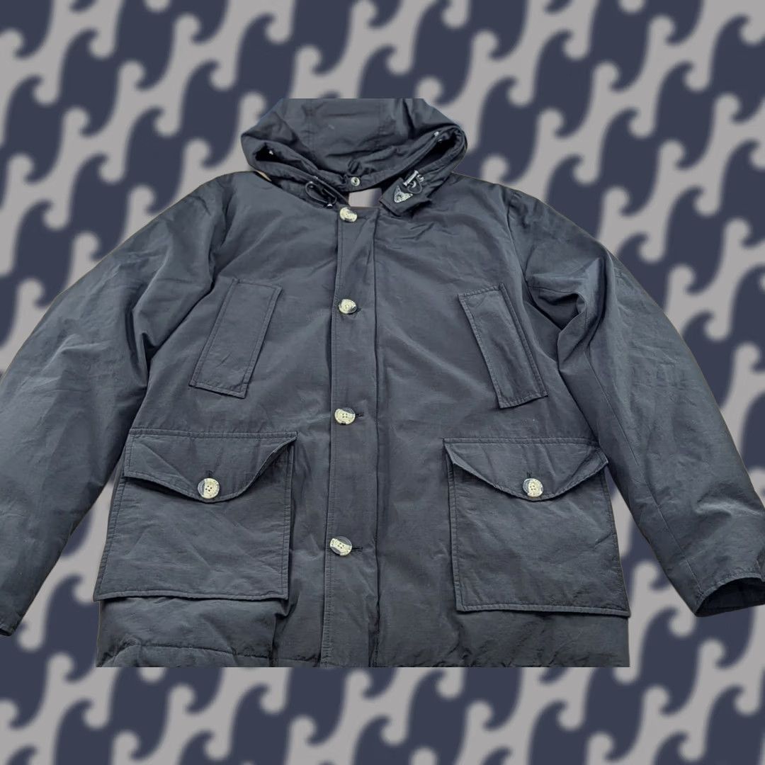 Vintage Air Force Peace and Freedom Womens Puffer Jacket Hooded Parka Black Size L Size L / US 10 / IT 46 - 1 Thumbnail