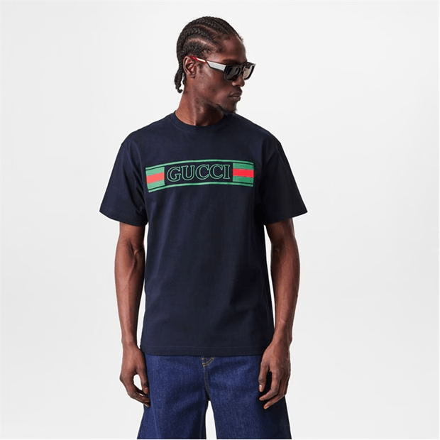 Gucci Web Box Logo T-Shirt Size US L / EU 52-54 / 3 - 3 Thumbnail