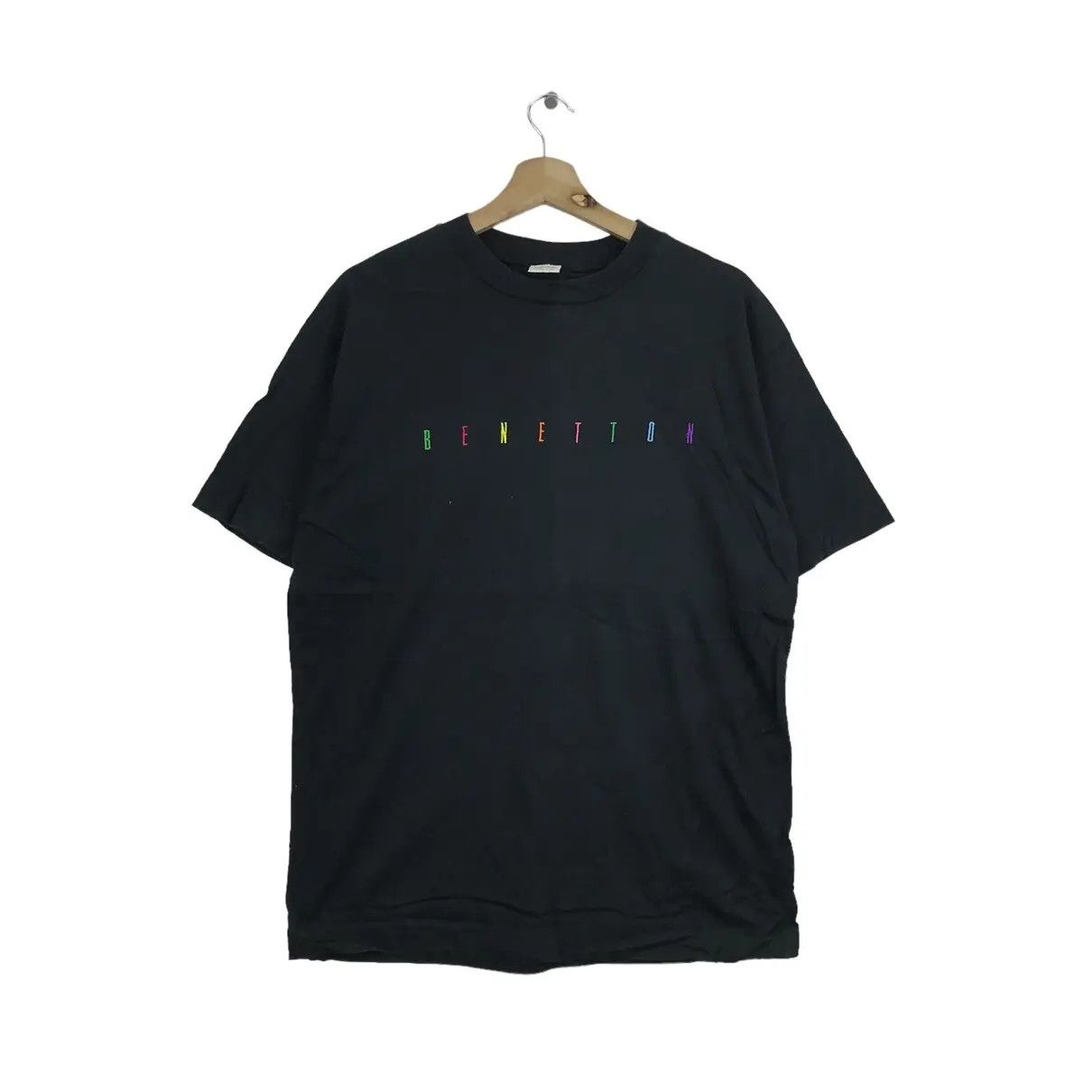 United Colors Of Benetton Vtg 90’ UNITED COLORS BENETTON Rainbow Tee Shirt Top Size US M / EU 48-50 / 2 - 1 Thumbnail