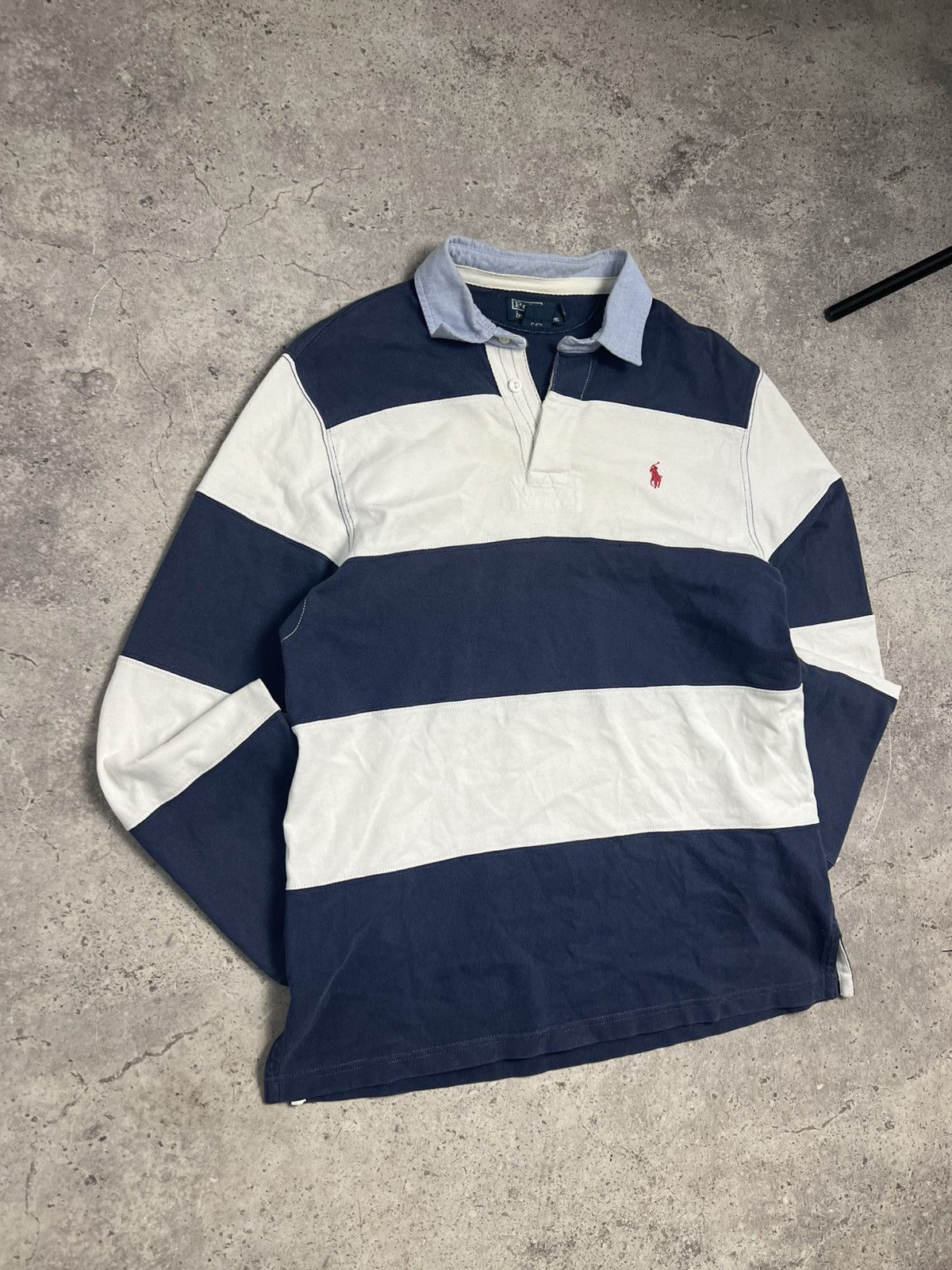 Polo Ralph Lauren × Vintage Vintage Ralph Lauren Polo Rugby Longsleeve Chief Keef Style Size US M / EU 48-50 / 2 - 3 Thumbnail