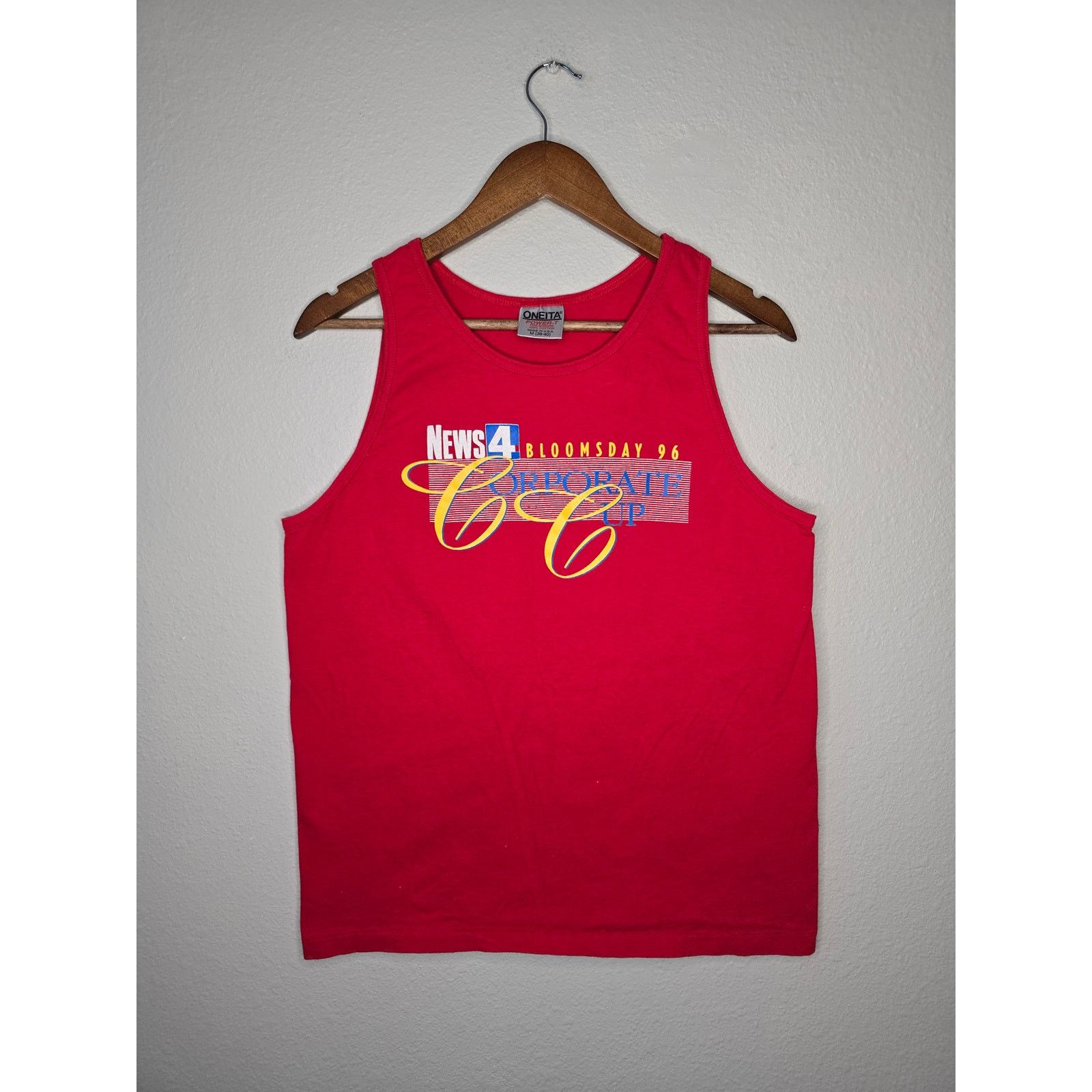 Vintage Vintage Corporate Cup Tank Top News 4 Bloomsday Red Tee 90s Size US M / EU 48-50 / 2 - 1 Thumbnail