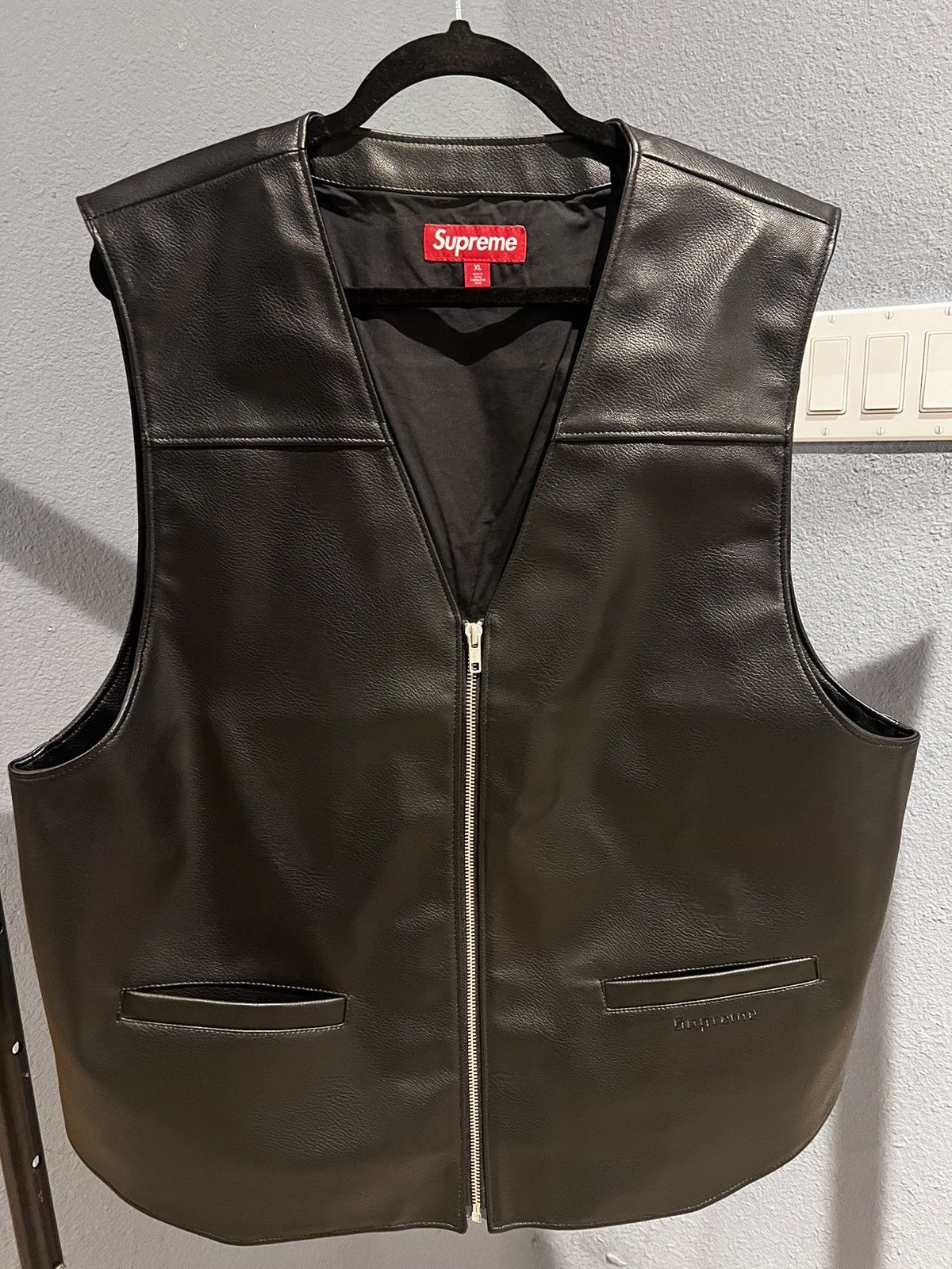 Supreme Supreme/ToyMachine Faux Leather Vest | Grailed