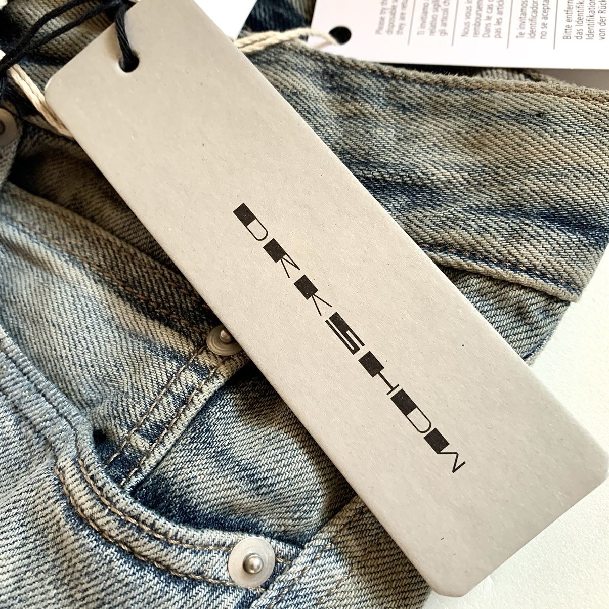 Rick Owens Rick Owens Drkshdw Bias Bootcut Shredded Pearl Washed Denim Size US 32 / EU 48 - 15 Thumbnail