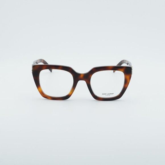 Saint Laurent Paris Saint Laurent SL M143 OPT 003 Eyeglasses Havana 51mm Square Size ONE SIZE - 2 Thumbnail